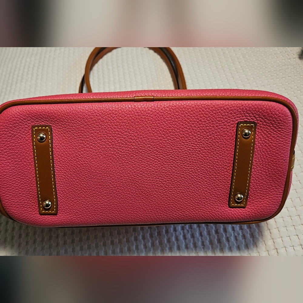 NWT Dooney & Bourke Leather Pebble Tote: Hot Pink - Picture 7 of 16
